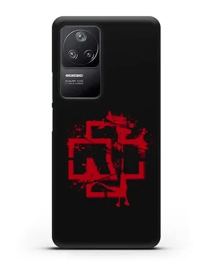 Чехол с красным логотипом Rammstein силиконовый для Xiaomi Poco F4