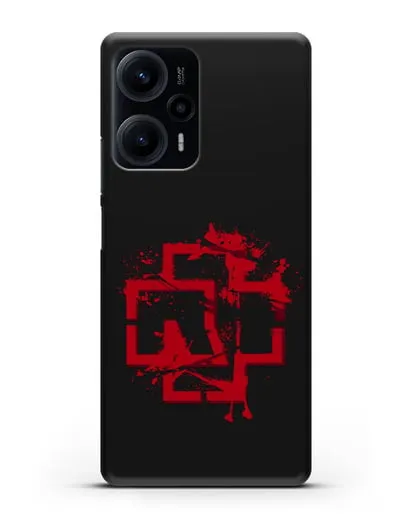 Чехол с красным логотипом Rammstein силиконовый для Xiaomi Poco F5