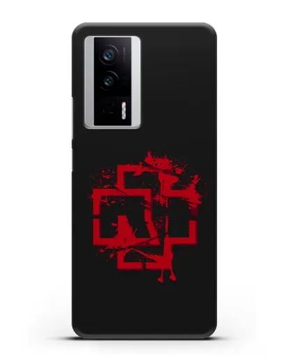 Чехол с красным логотипом Rammstein силиконовый для Xiaomi Poco F5 Pro