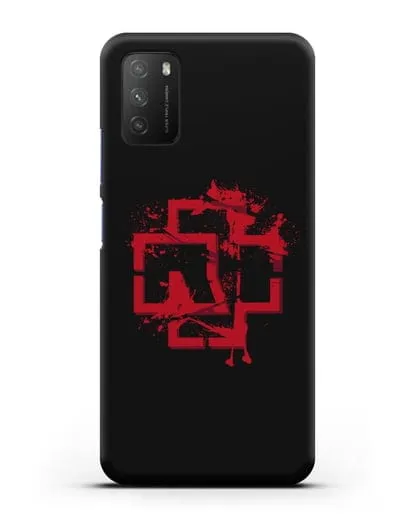 Чехол с красным логотипом Rammstein силиконовый для Xiaomi Poco M3