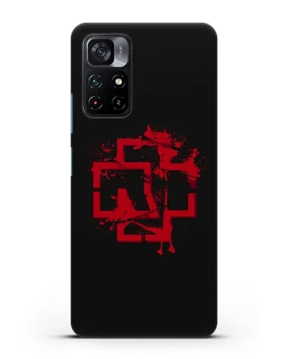 Чехол с красным логотипом Rammstein силиконовый для Xiaomi Poco M4 Pro 5G