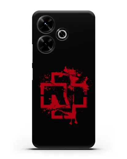 Чехол с красным логотипом Rammstein силиконовый для Xiaomi Poco M6