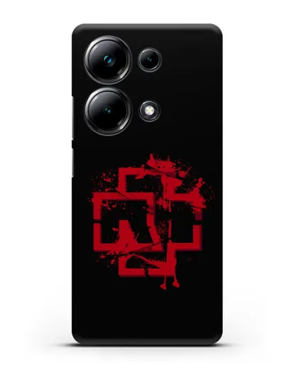 Чехол с красным логотипом Rammstein силиконовый для Xiaomi Poco M6 Pro