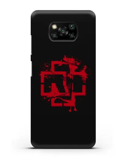 Чехол с красным логотипом Rammstein силиконовый для Xiaomi Poco X3 Pro