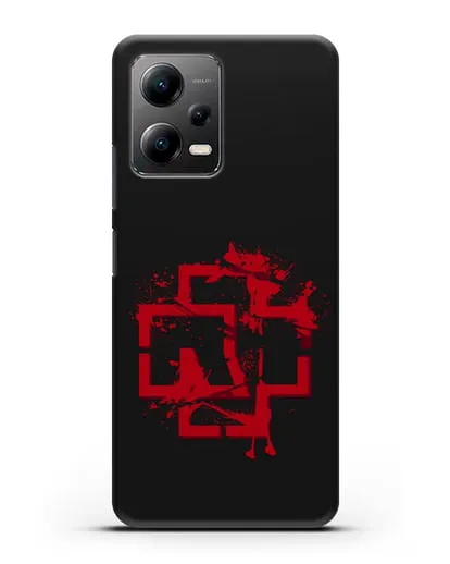 Чехол с красным логотипом Rammstein силиконовый для Xiaomi Poco X5