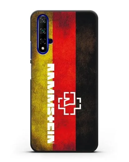 Чехол с логотипом Rammstein на фоне немецкого флага силиконовый для Honor 20