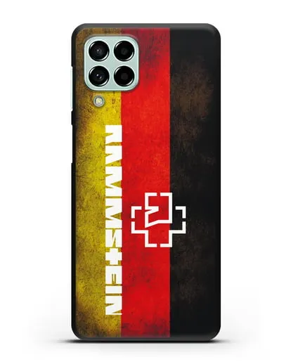 Чехол с логотипом Rammstein на фоне немецкого флага силиконовый для Samsung Galaxy M53 [SM-M536]