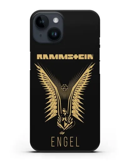 Чехол с золотым логотипом Rammstein Engel силиконовый для iPhone 14