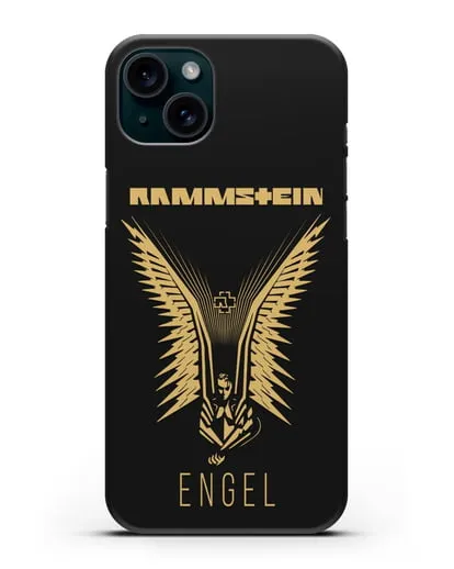 Чехол с золотым логотипом Rammstein Engel силиконовый для iPhone 15 Plus