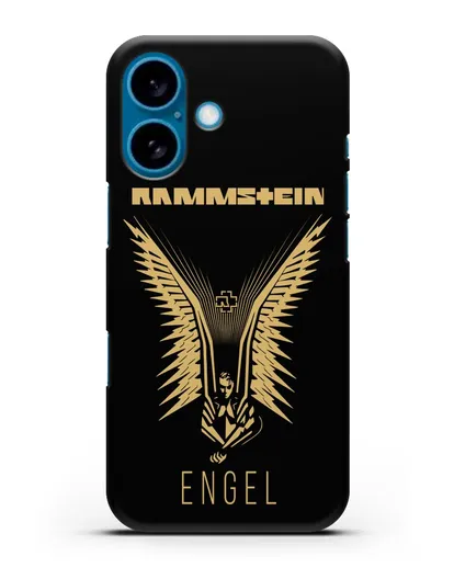 Чехол с золотым логотипом Rammstein Engel силиконовый для iPhone 16