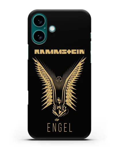 Чехол с золотым логотипом Rammstein Engel силиконовый для iPhone 16 Plus