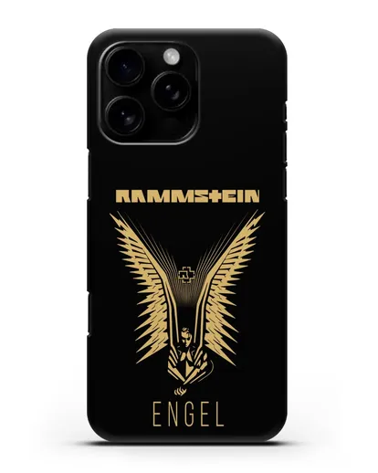 Чехол с золотым логотипом Rammstein Engel силиконовый для iPhone 16 Pro Max