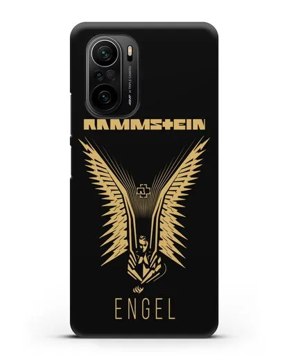 Чехол с золотым логотипом Rammstein Engel силиконовый для Xiaomi Poco F3