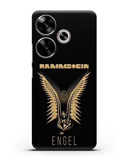 Чехол с золотым логотипом Rammstein Engel силиконовый для Xiaomi Poco F6