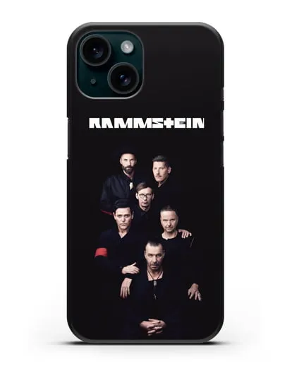 Чехол с картинкой группы Rammstein силиконовый для iPhone 15