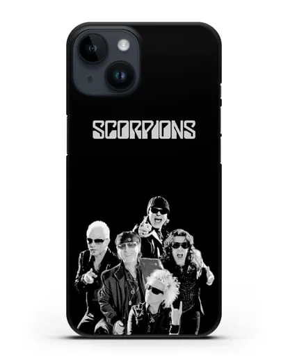 Чехол с фотографией группы Scorpions силиконовый для iPhone 14