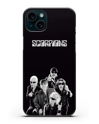 Чехол с фотографией группы Scorpions силиконовый для iPhone 15 Plus