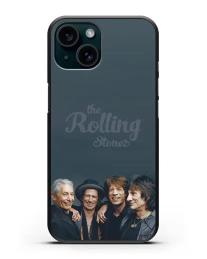 Чехол с фотографией группы The Rolling Stones силиконовый для iPhone 15
