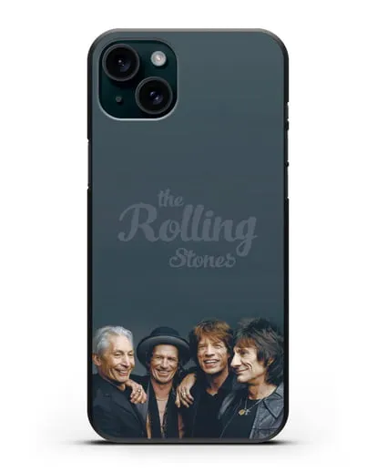 Чехол с фотографией группы The Rolling Stones силиконовый для iPhone 15 Plus