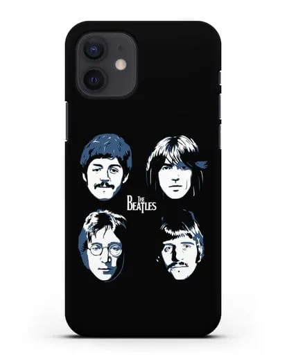 Чехол с иллюстрацией участников группы The Beatles силиконовый для iPhone 12