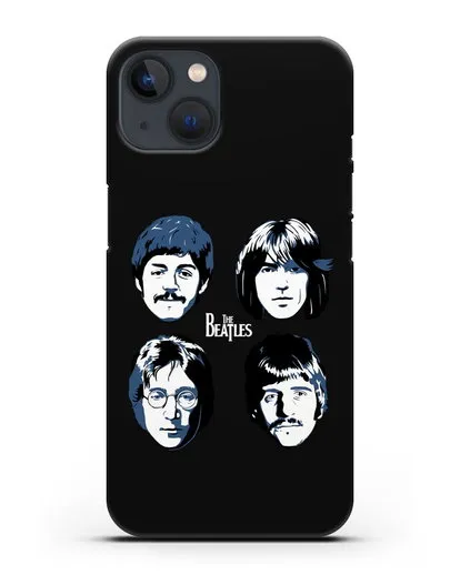 Чехол с иллюстрацией участников группы The Beatles силиконовый для iPhone 13