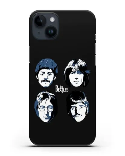 Чехол с иллюстрацией участников группы The Beatles силиконовый для iPhone 14 Plus