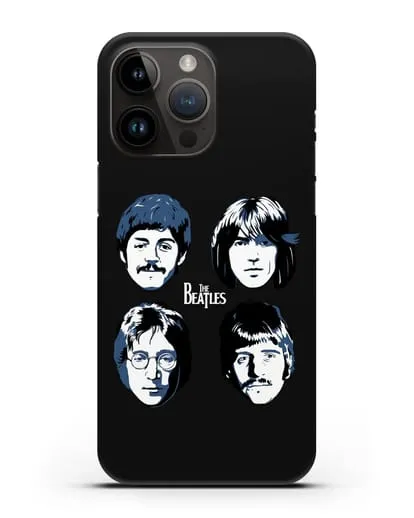 Чехол с иллюстрацией участников группы The Beatles силиконовый для iPhone 14 Pro Max