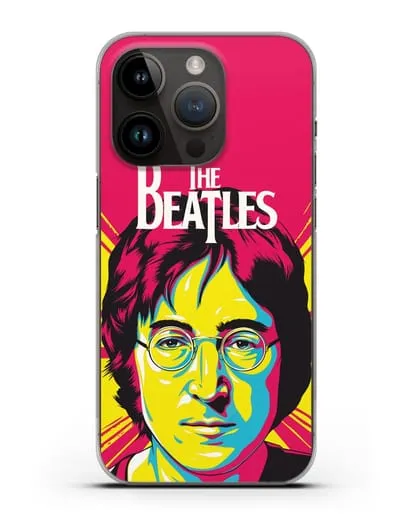 Чехол с иллюстрацией Джон Леннон силиконовый для iPhone 14 Pro