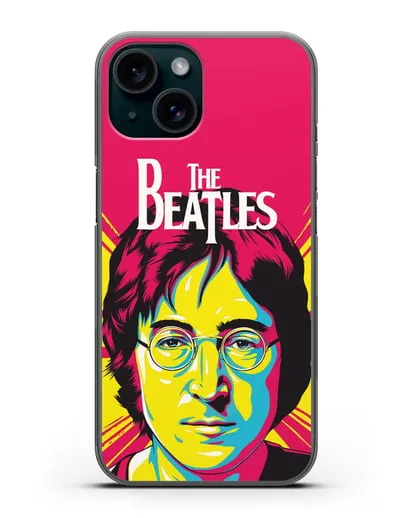 Чехол с иллюстрацией Джон Леннон силиконовый для iPhone 15