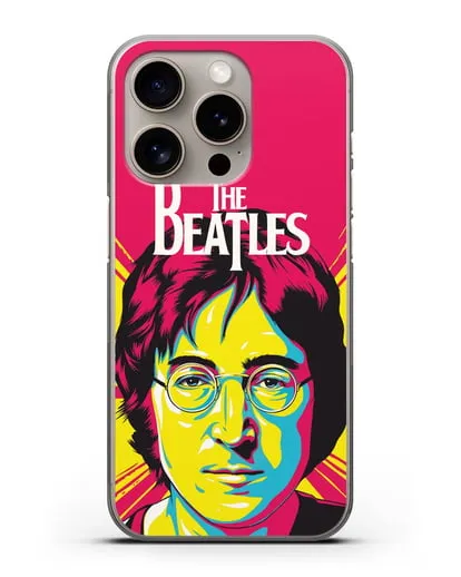 Чехол с иллюстрацией Джон Леннон силиконовый для iPhone 15 Pro