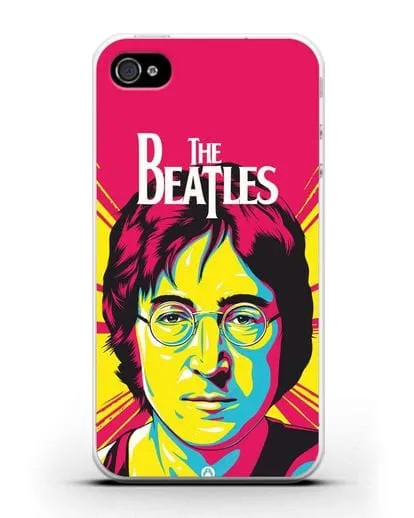 Чехол с иллюстрацией Джон Леннон силиконовый для iPhone 4/4s