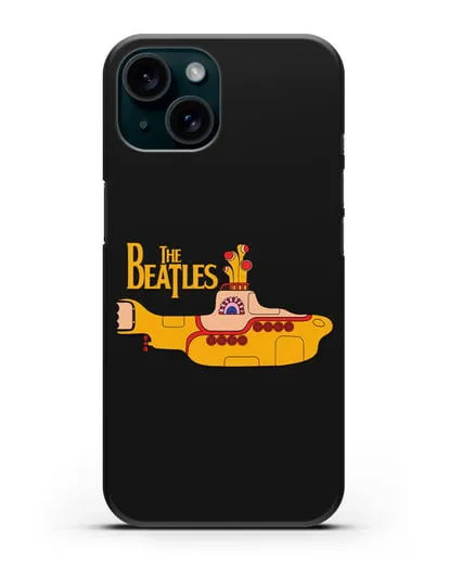 Чехол с картинкой The Beatles Yellow submarine силиконовый для iPhone 15
