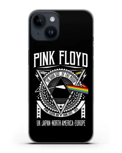 Чехол Pink Floyd с логотипом тура 1972-1973 The dark side of the moon силиконовый для iPhone 14