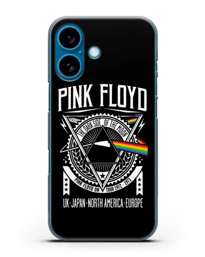Чехол Pink Floyd с логотипом тура 1972-1973 The dark side of the moon силиконовый для iPhone 16