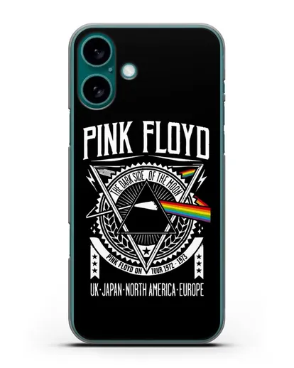 Чехол Pink Floyd с логотипом тура 1972-1973 The dark side of the moon силиконовый для iPhone 16 Plus