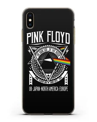 Чехол Pink Floyd с логотипом тура 1972-1973 The dark side of the moon силиконовый для iPhone XS Max
