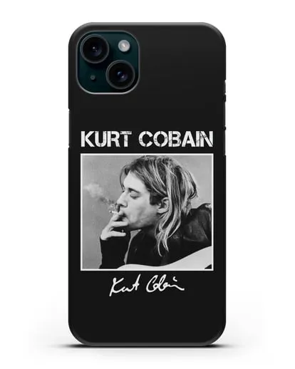 Чехол с фотографией Курт Кобейн силиконовый для iPhone 15 Plus