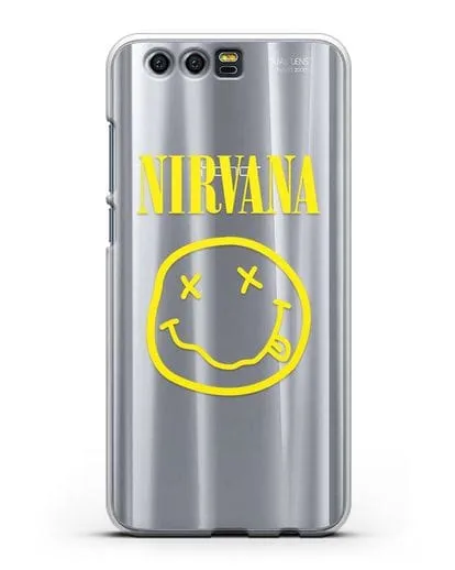 Чехол  логотипом смайлик Nirvana силиконовый для Honor 9