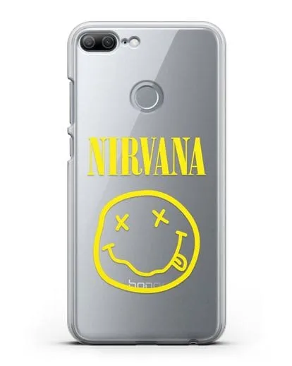 Чехол  логотипом смайлик Nirvana силиконовый для Honor 9 Lite