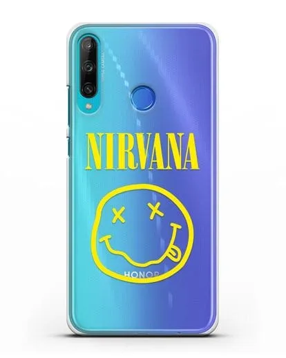 Чехол  логотипом смайлик Nirvana силиконовый для Honor 9C