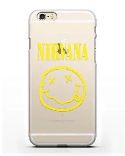 Чехол  логотипом смайлик Nirvana силиконовый для iPhone 6
