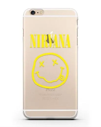 Чехол  логотипом смайлик Nirvana силиконовый для iPhone 6 Plus