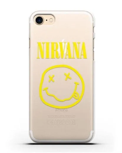 Чехол  логотипом смайлик Nirvana силиконовый для iPhone 8