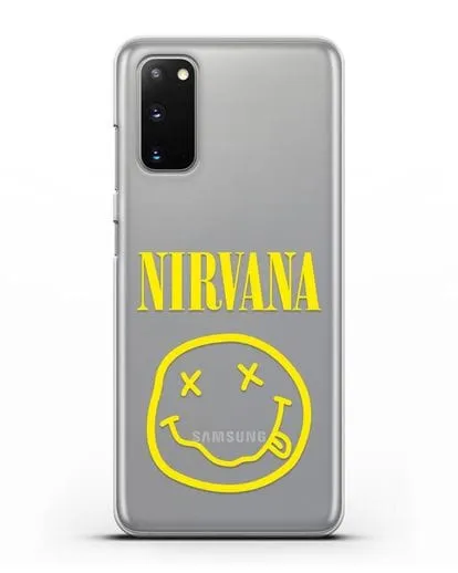 Чехол  логотипом смайлик Nirvana силиконовый для Samsung Galaxy S20 [SM-G980F]