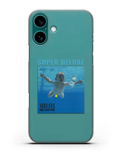 Чехол Nirvana с постером альбома Nevermind силиконовый для iPhone 16 Plus