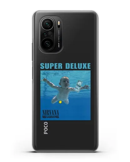 Чехол Nirvana с постером альбома Nevermind силиконовый для Xiaomi Poco F3