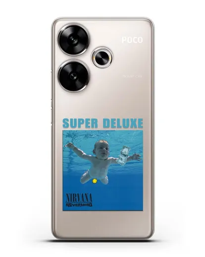 Чехол Nirvana с постером альбома Nevermind силиконовый для Xiaomi Poco F6