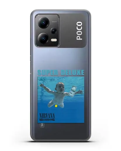 Чехол Nirvana с постером альбома Nevermind силиконовый для Xiaomi Poco X5