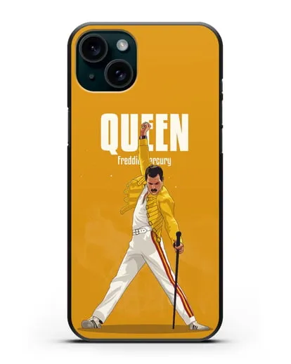Чехол с иллюстрацией Queen Freddie Mercury силиконовый для iPhone 15 Plus