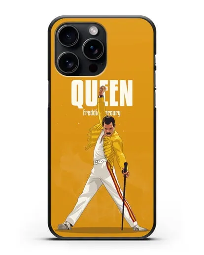 Чехол с иллюстрацией Queen Freddie Mercury силиконовый для iPhone 15 Pro Max